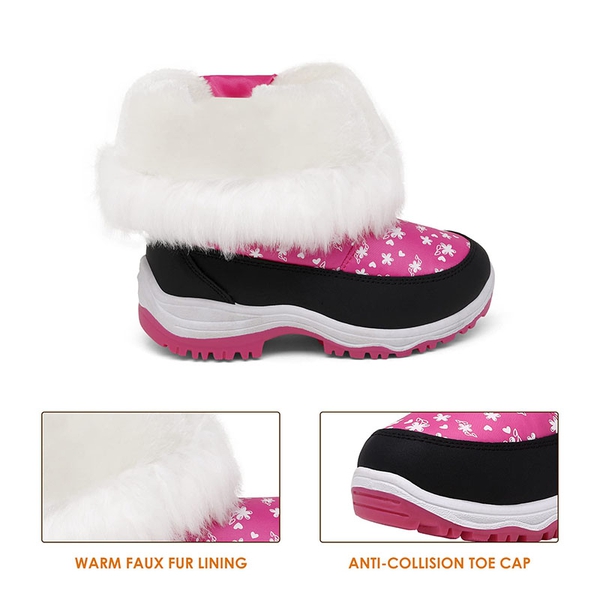 Kids Winter Snow Boots - PINK - 1